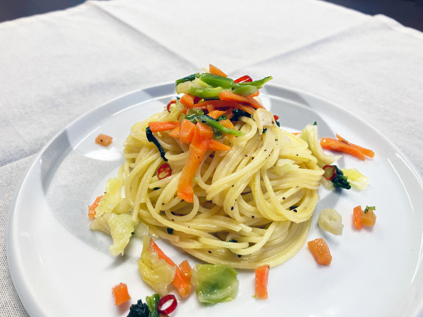 colorful vegetable pasta